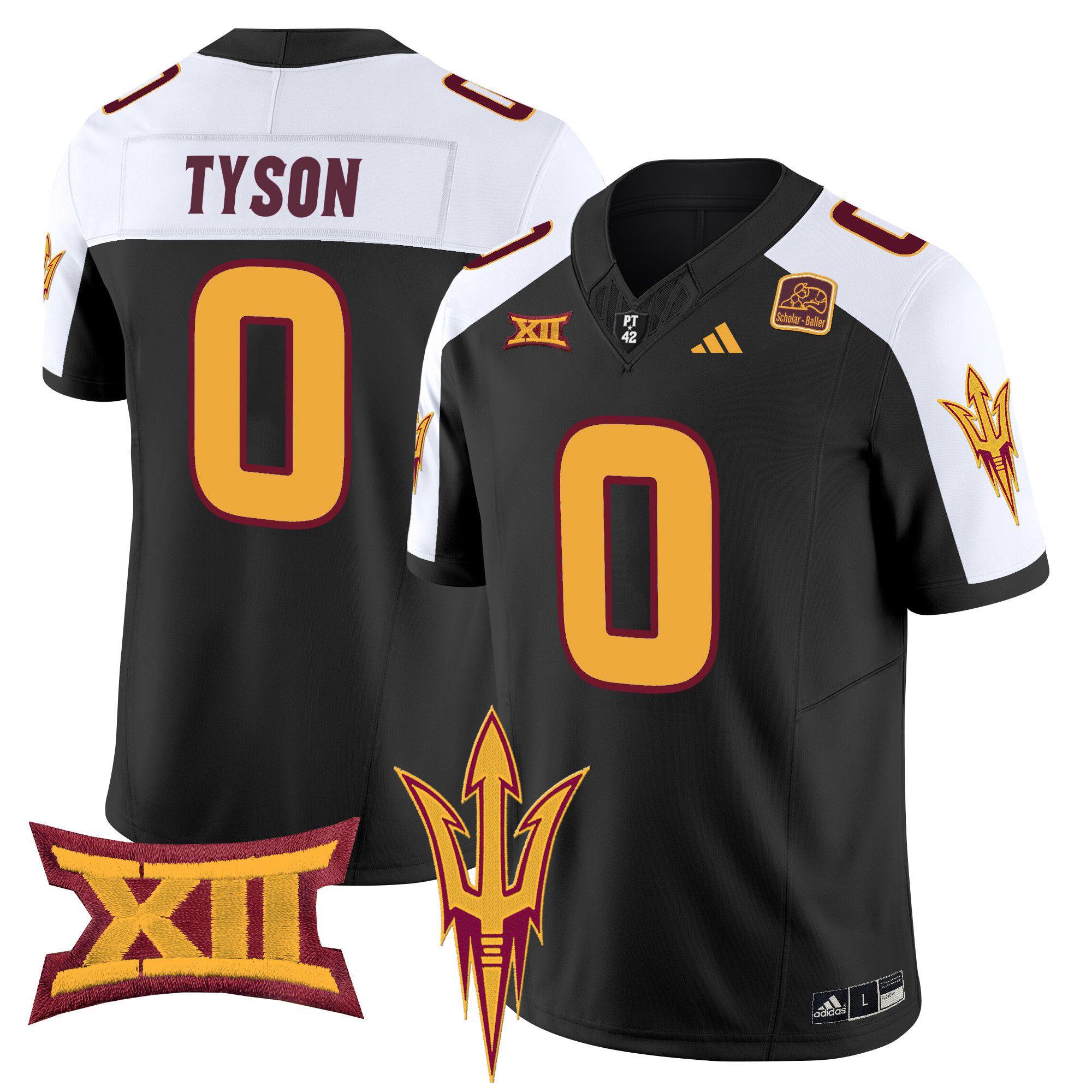 Men Arizona State Sun Devils #0 Tyson Black 2024 Vapor Limited NCAA Jersey